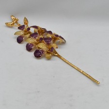 24K Gold Dipped Dendrobium Orchids Lacquered Finish
