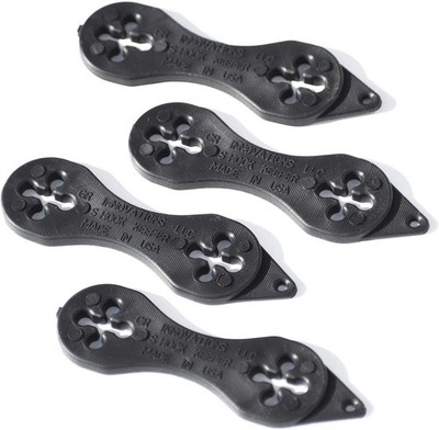GR Innovations 4-Pack S Hook Keeper - Durable & Versatile Tie Down Black 
