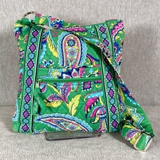 VERA BRADLEY Emerald Paisley Hipster Bag Green Crossbody Retired