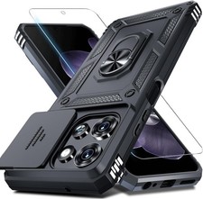 Moto G 2026/2025 Case with Slide Camera Lens Cover, Screen Protector, Kickstand