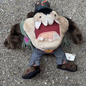 Tasmanian Devil Taz 1998 Looney Tunes Plush Doll Ace Hippie Hat Peace Flaw