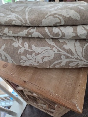 Ikea VARBRACKA Full/Queen Duvet Coverr and Pillowcases Beige/White - NEW