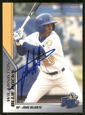 2007 Wilmington Blue Rocks JOSE DUARTE Signed Card autograph AUTO ROYALS