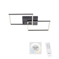 Led Deckenlampe Schwarz Warmweiß Kaltweiß Fernbedienung Dimmbar Quadratisch Hell