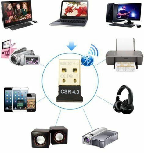 New Mini USB Bluetooth Adapter CSR Dual Mode Receiver for Windows 10/8/7/XP V4.0 - Picture 1 of 5