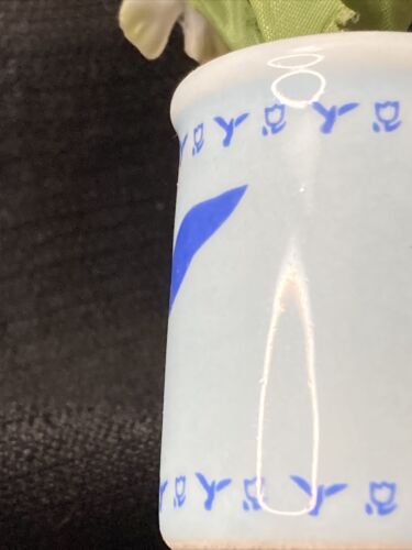 Vintage Enesco Tasse mit Blumen Freue dich im Herrn 1988 - Bild 4 von 6