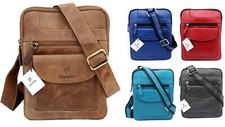 Starhide Genuine Leather Cross Body Travel Messenger Ipad Tablet Kindle bag 505