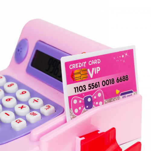 Registrierkasse für Kinder mit Scanner: Angenehmes Einkaufen und Lernen, rosa - Bild 5 von 7