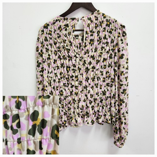 Sanctuary Womens Plus Floral Pleated Blouse Size XXL Puff Sleeves NWT - Picture 2 of 9