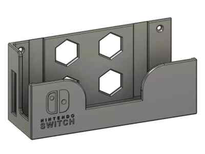 Nintendo Switch Wall Mount - Black or white, Nails not included.