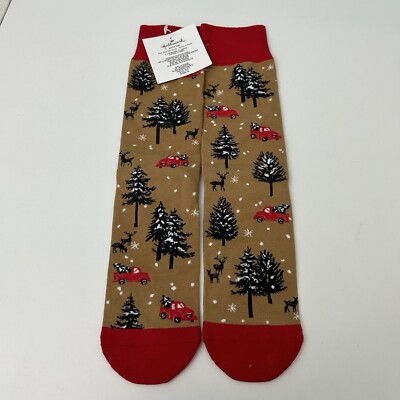 2023 Hallmark VIP Bag Christmas Socks Green Red Tree Truck One Size Fits Most