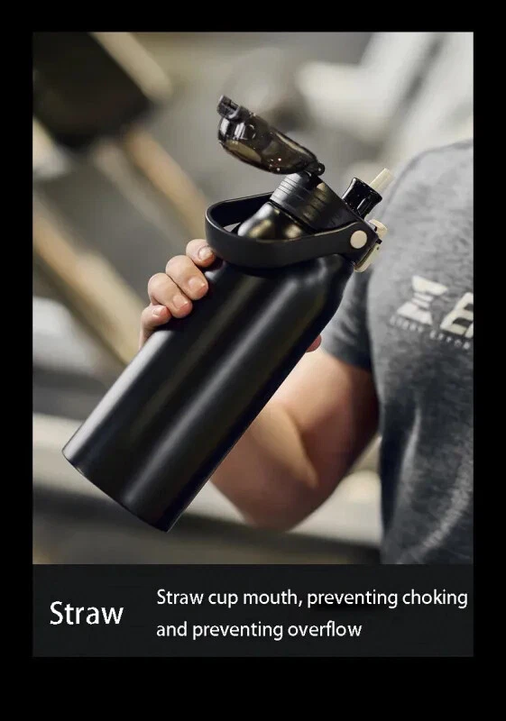 Stainless Steel Insulated Tumbler with Straw for Hot & Cold Drinks