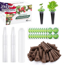 160Pcs Hydroponic Pods Kit: Grow Anything Kit with 40 Grow Sponges, 40 Grow Bas 0.24 per gallon