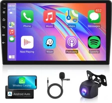 9" Android 13 Apple Carplay Car Stereo Radio GPS Navi WiFi 1+32GB 2Din + Camera