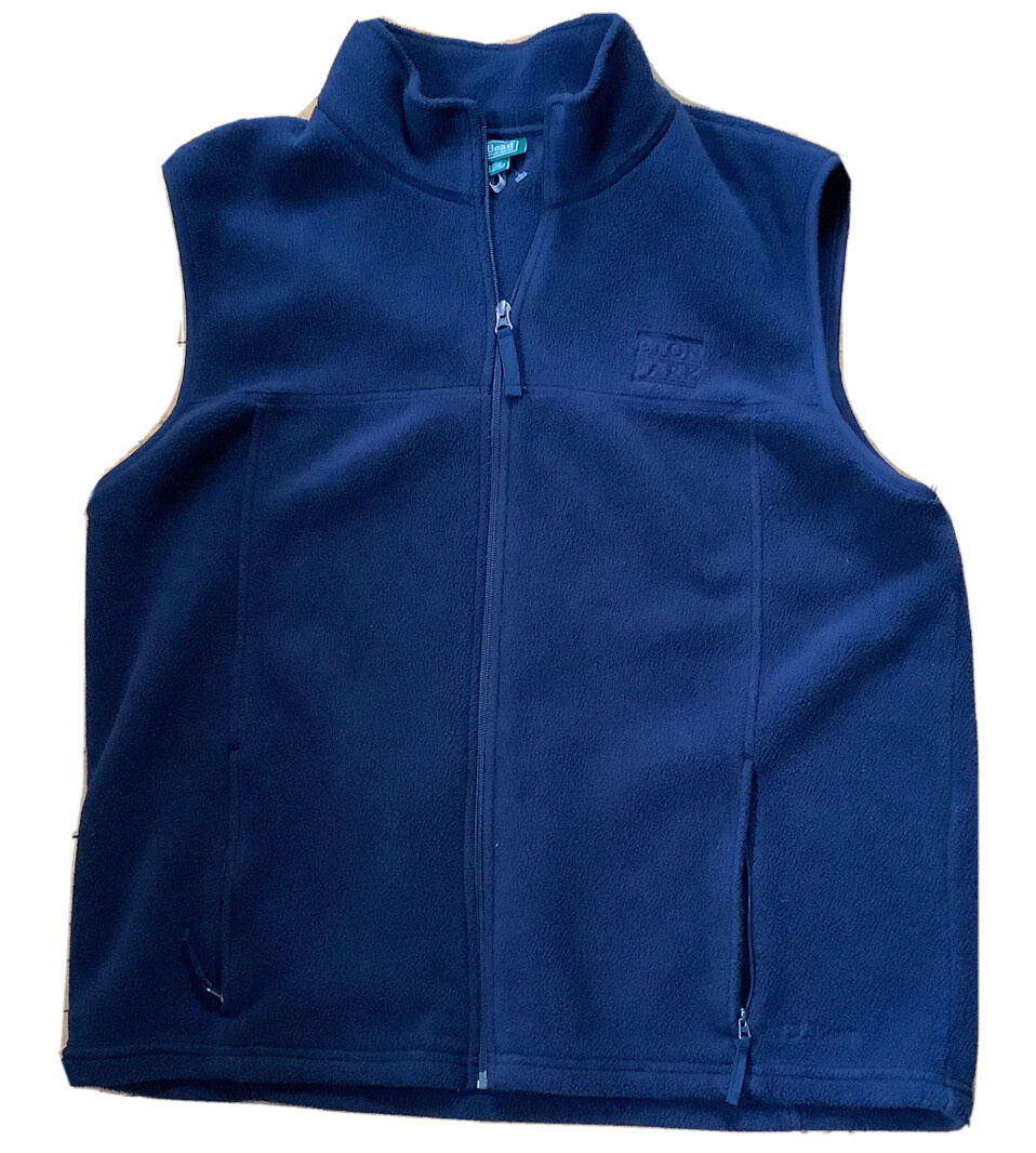 ETON PARK fleece zipper vest LL BEAN Navy blue men's large | eBay