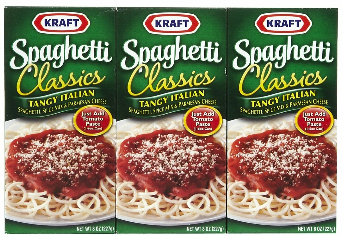 Kraft Spaghetti Kraft Foods Classics Tangy Italian Spaghetti 8 oz 3 Boxes