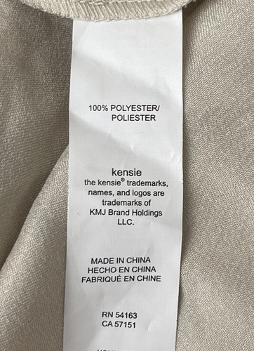 KENSIE Ivory Metallic Sleeveless V Neck Top Size Large 1037 - Picture 6 of 6