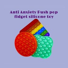 3 Pack Push Pop Bubble Silicone Fidget Toy For Kids And Adults