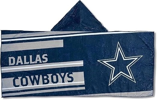 Northwest The Company NFL Dallas Cowboys Youth Toalla de Playa con Capucha 21" x 51" Nueva Foto 3 de 4