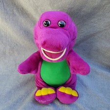 Fisher Price 2001 Magical Friends Barney 14in Stuffed Plush Lights Sings Works