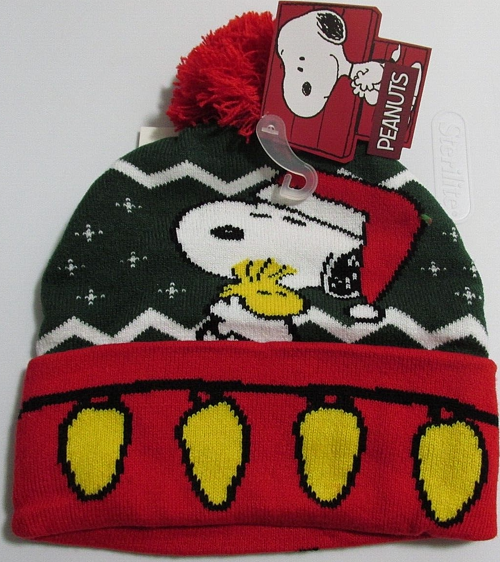 ? Vtg 50s ? Snoopy ? Peanuts Beanie Stocking Hat Cap 1958 Vintage Authentic VINTAGE Snoopy Peanuts Beanie Hat Kids Size 51 Fleece Cuffed  main image 3