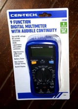 Cen-Tech 9 Function Multimeter w/Audible Continuity -Backlit Display- #59410