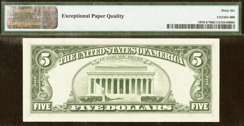 1981 $5 Federal Reserve Note PMG 66EPQ wanted popular Richmond star Fr 1976-E* - Image 2 of 2