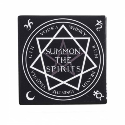 Alchemy Gothic Quadratische Keramik Untersetzer Beschwört Die Geister