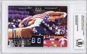 1996 -MARY LOU RETTON-Beckett BAS Signed/Autograph/Auto Upper Deck Olympics Card