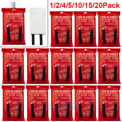 Lot Large Fire Blanket Fireproof Home Kitchen Office Caravan Emergency Safety US