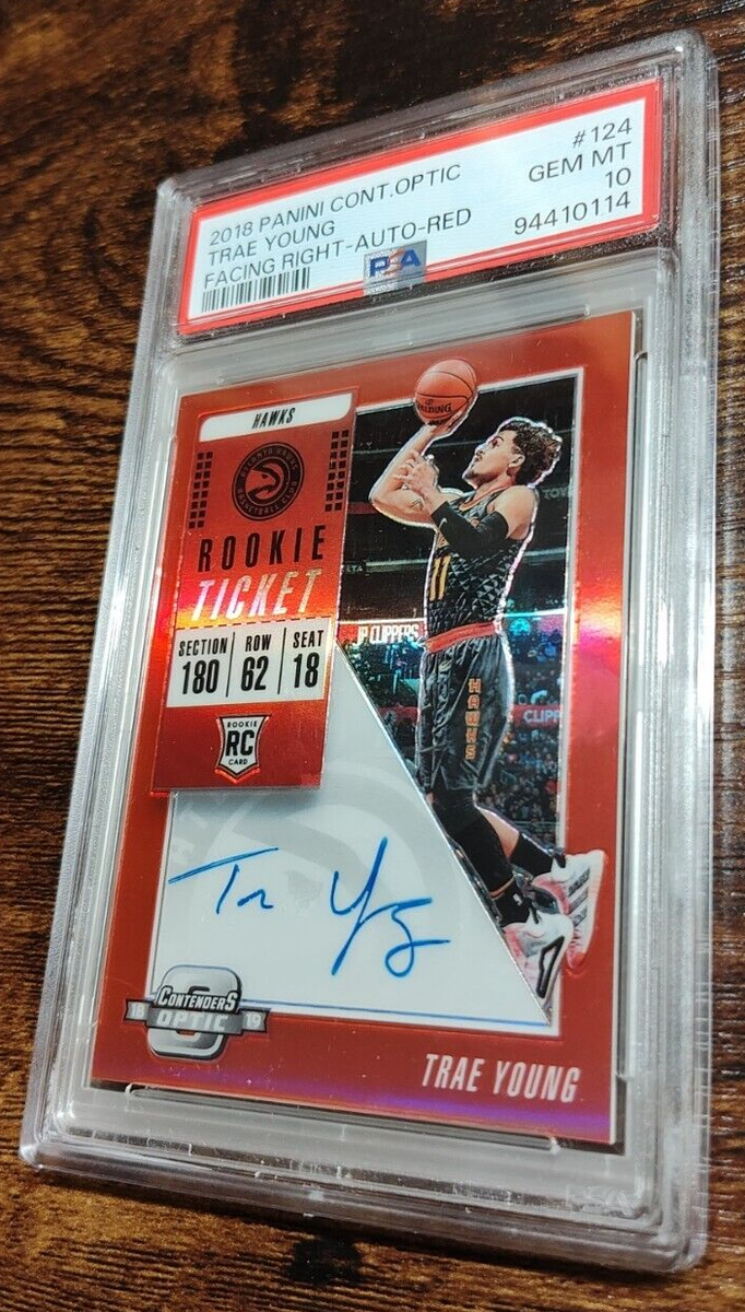 その他 TRAE YOUNG ROOKIE TICKET AUTO HOLO PSA 9 2018-19 Contenders Trae Young Rookie Ticket Auto Autograph RC #142