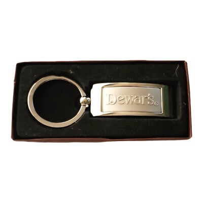 Dewar s Scotch Whiskey Alcohol  Keychain Silver