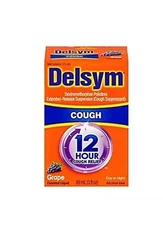 Delsym  12 Hour Grape Cough Syrup, 3 oz Ages 4+ Exp 2026