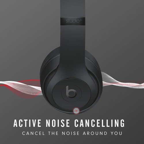 Beats Studio3 Wireless Noise Cancelling Over-Ear Headphones Apple W1 Chip Black - Picture 2 of 7