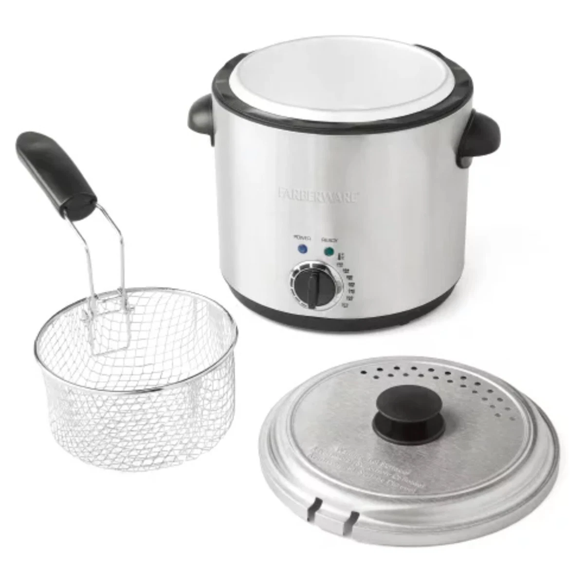 Farberware 2-quart Stainless Steel Deep Fryer 1200W, Cool Touch, Non-stick  Pot