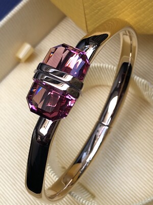 Swarovski Lucent Bangle Valentine Rose Pink Medium
