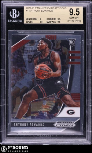 Anthony Edwards BGS 9.5: 2020-21 Panini Prizm Draft Picks Rookie Year #1