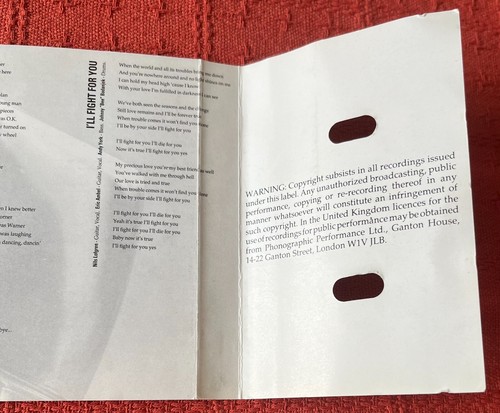 NILS LOFGREN - UK CASSETTE TAPE - CROOKED LINE - Picture 7 of 7