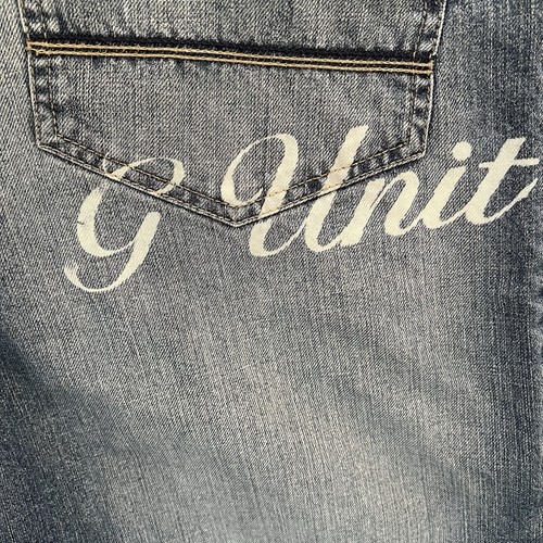Vintage G-Unit Mens Size 36 Blue Jean Distressed Shorts Denim Baggie 90s Y2K - Picture 6 of 12