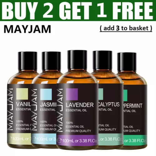 MAYJAM 100ml Essential Oils 100% Pure Natural Therapeutic Grade Oil Aromatherapy