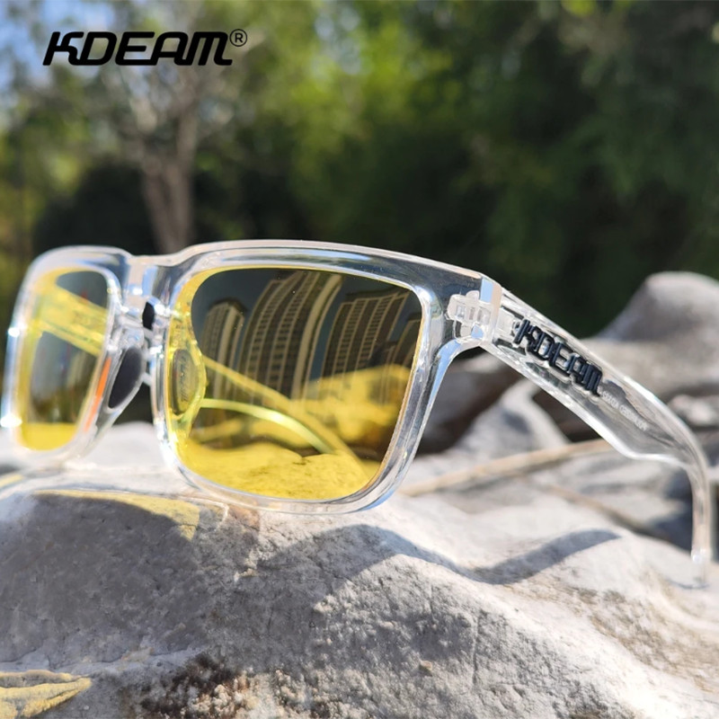 KDEAM Men XXL Oversize Polarized Square Sunglasses Driving Fishing Sport Eyewear