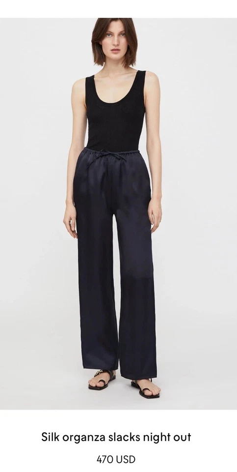 Totems Pants Black Silk Organza