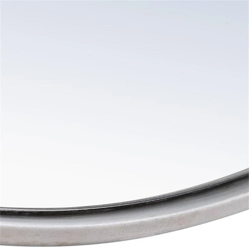 Elegant Decor Eternity 48" Round Metal Frame Mirror in Silver - Picture 8 of 10