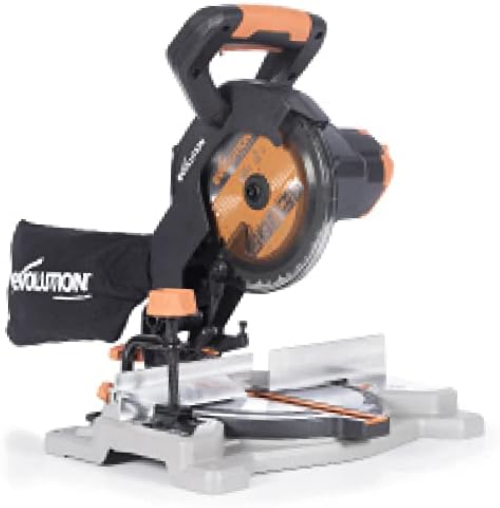 Evolution Troncatrice composta da 185 mm R185CMS-Li a batteria 18 V Li-Ion EXT