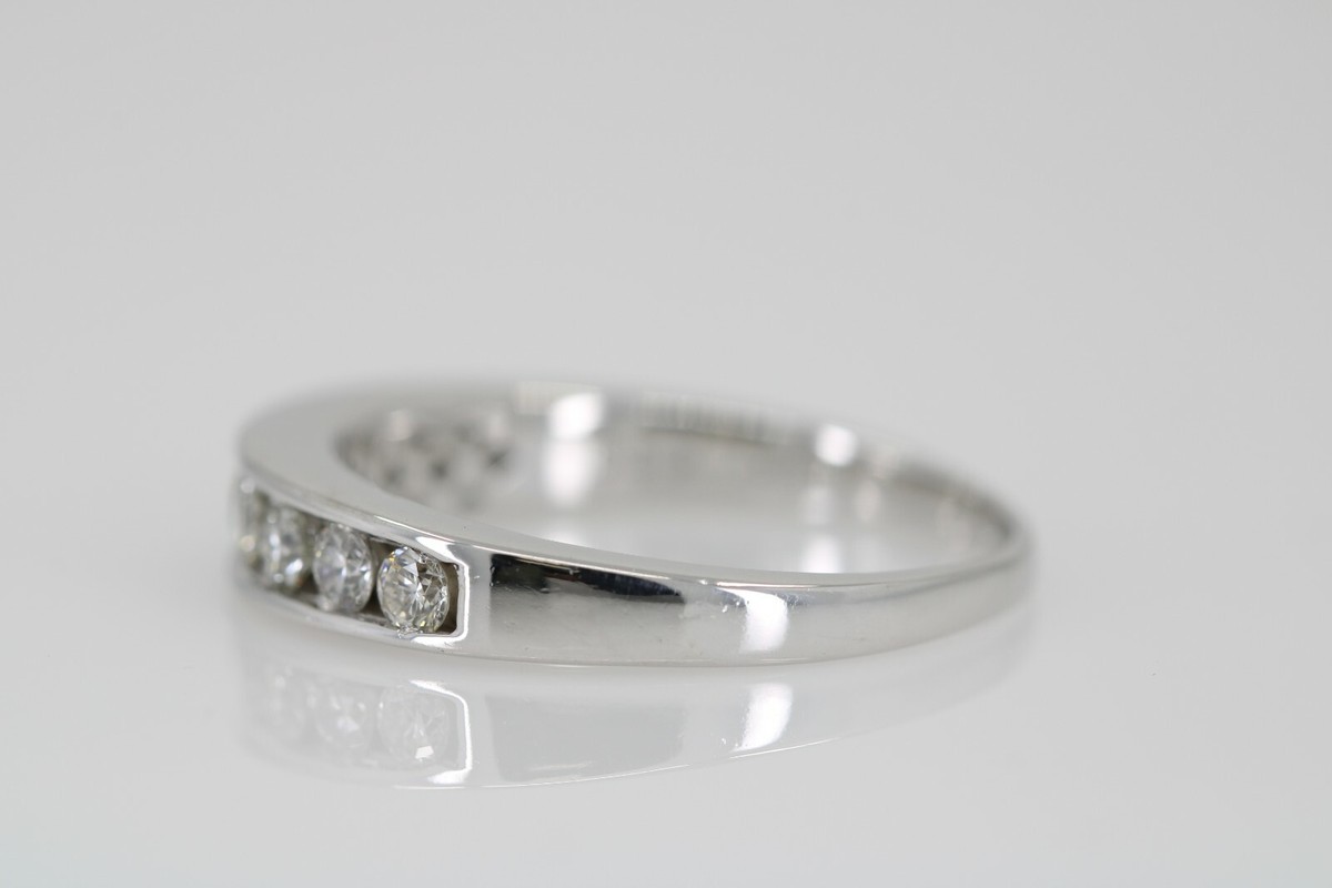 Zales ZEI 14K White Gold 1 TCW Diamond Channel Set Wedding Zales ZEI 14K White Gold 1 TCW Diamond Channel Set Wedding