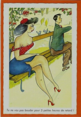 Old postcard/cpsm/cp - illustrator - pin-up - postcard - you will not sulk...