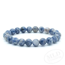 High Grade Natural Blue Sodalite Stone Stretch Bracelet 7" - 8mm Round Beads