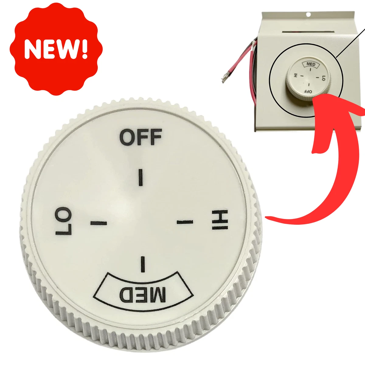 Baseboard Heater Thermostat Temperature Control Knob Dayton Qmark Berko |  eBay
