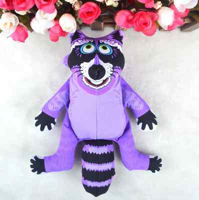 Fat Cat Doggy Hoots Purple Raccoon Chew Puppy Dog Toy | eBay