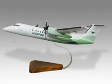 De Havilland Dash 8 300 Wideroe Desk Wood Airplane New Model Small Scale 1/100